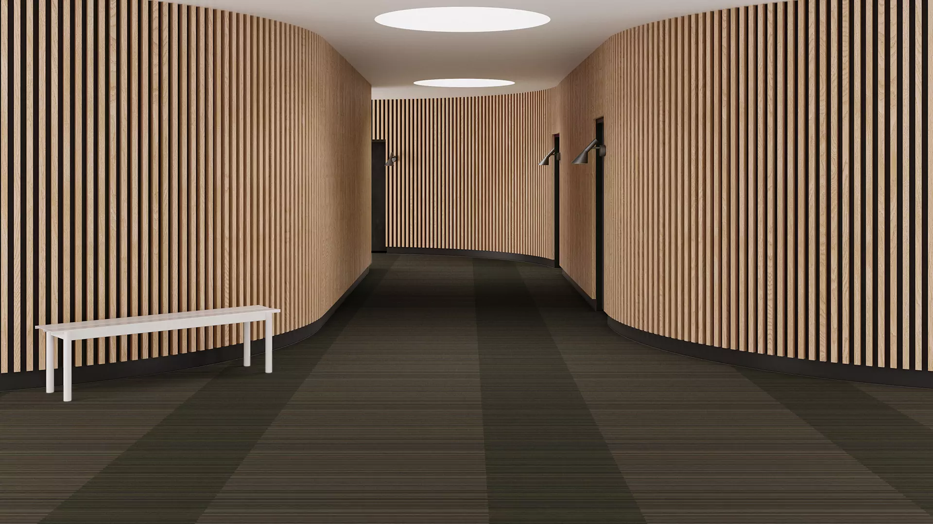 madras stripe corridor 195 cm green RoowView 3