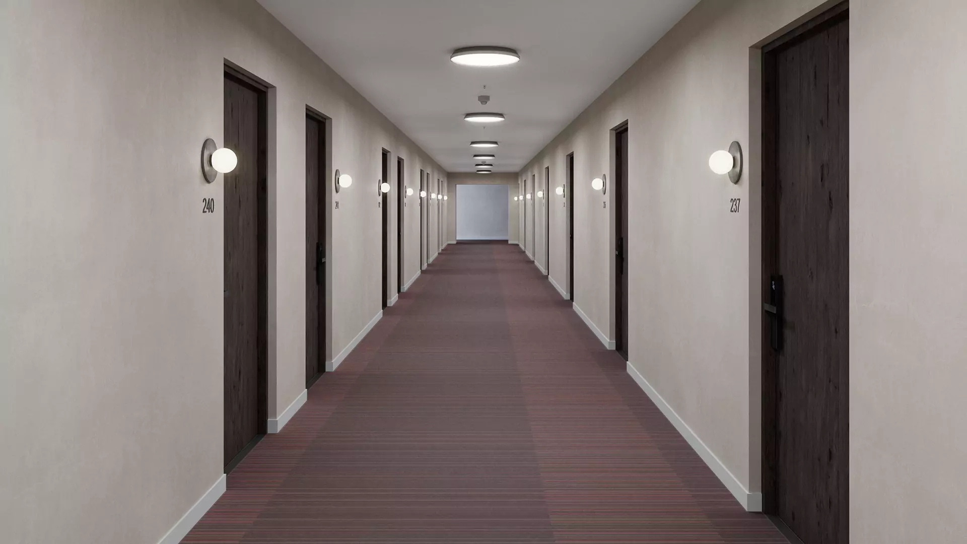 madras stripe corridor 195 cm red RoowView 3